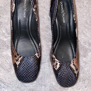 Donald Pliner Animal Print Snake Block Heels for Women